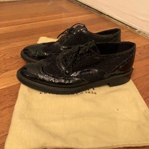 Burberry lace and patent leather oxfords!